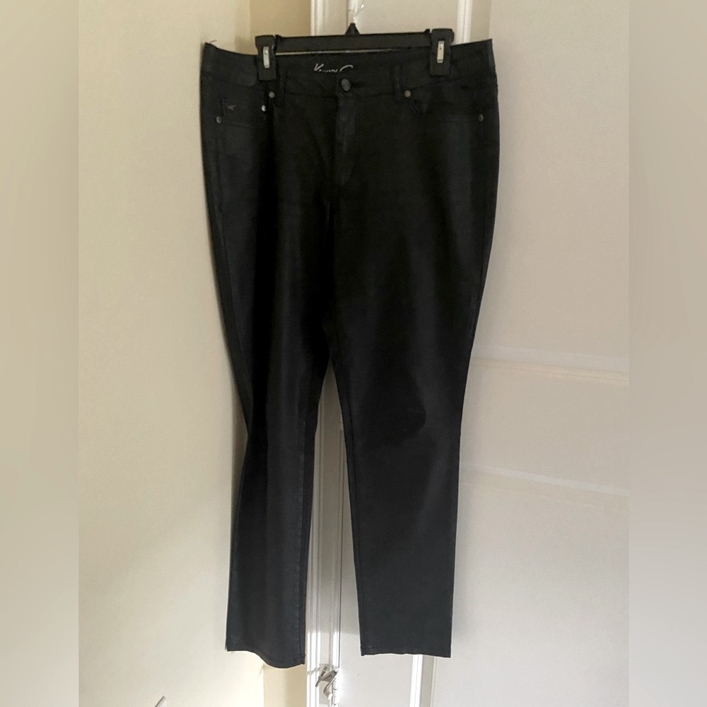 Kenneth Cole Jeans Faux Leather Black Size 31